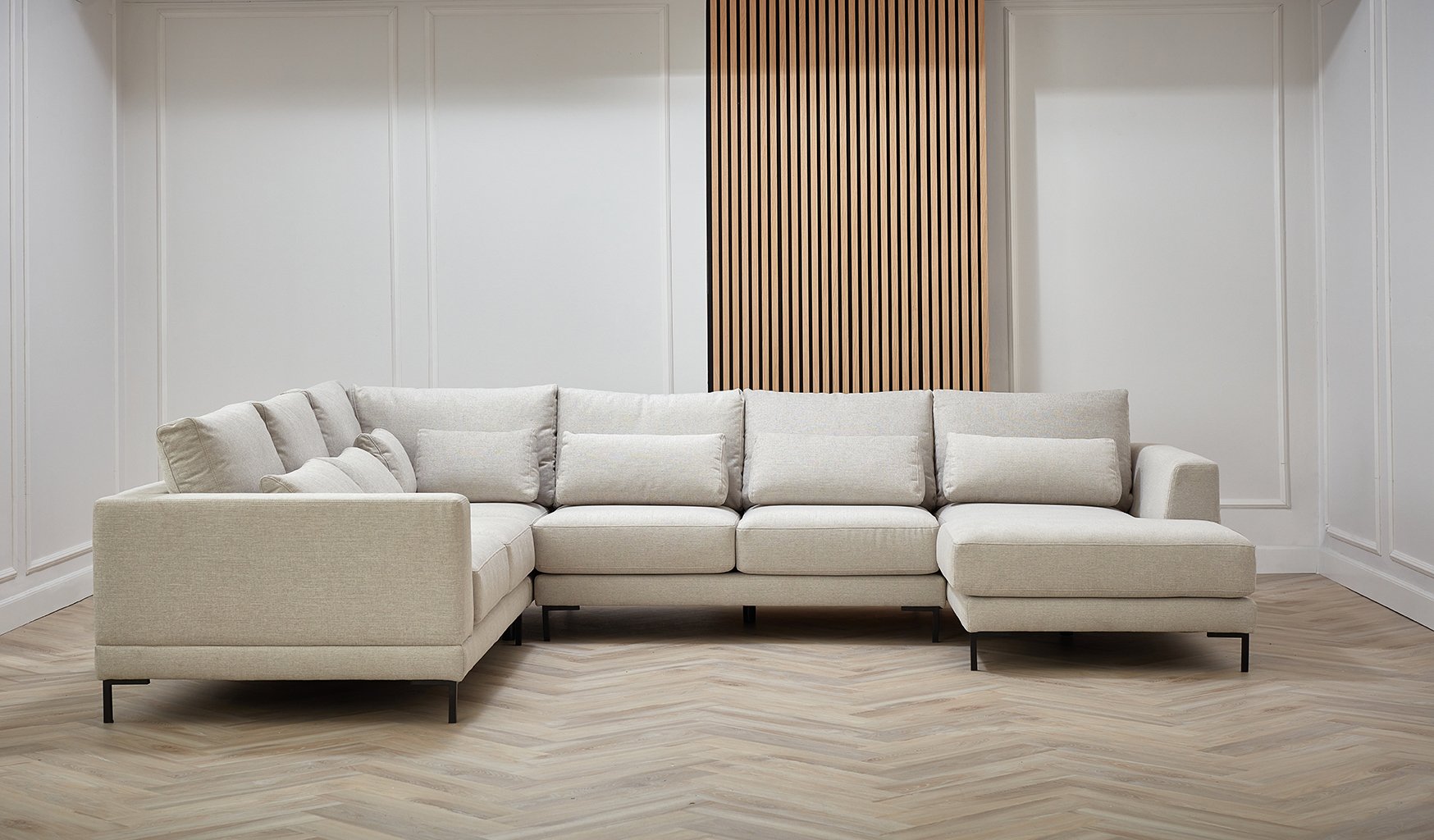 Sofa narożna z szezlongiem lewa Life Steel 345x272x80cm